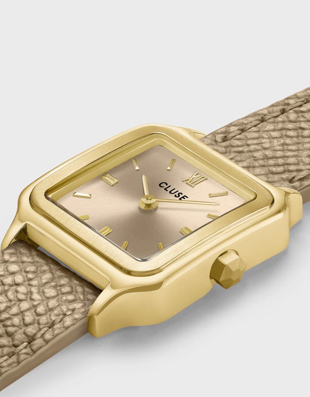 Cluse - Gracieuse Petite Double Leather Rugby Tan/Gold