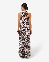 Forcast - Hazel Printed Halter Dress
