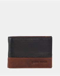Pierre Cardin - Pierre Cardin Rustic Leather Men's 2 Tone Slim Bi-Fold Wallet