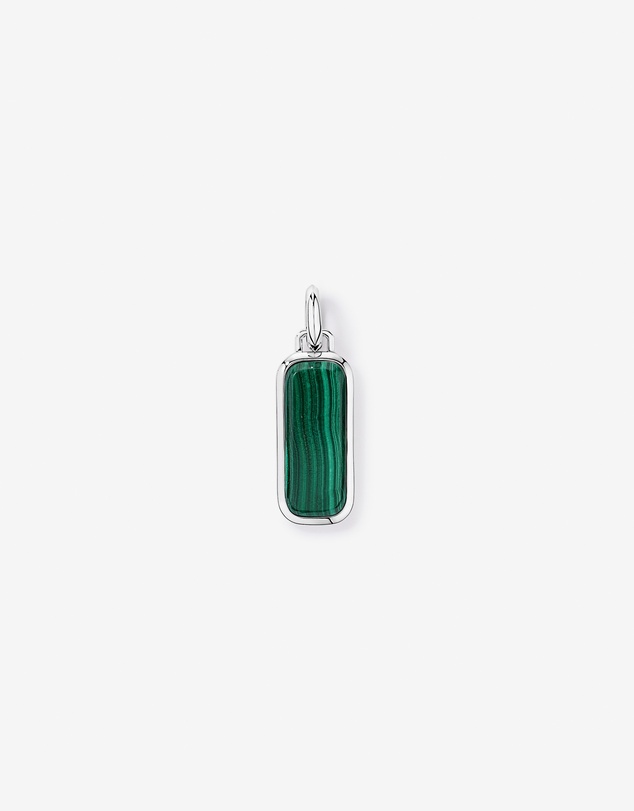Michael Hill - Malachite Oblong Pendant in Sterling Silver