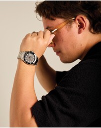 Maxum - Prince Black Dial & Silver Tone Case & Bracelet