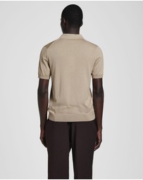 COS - Slim Knitted Silk Zip-Up Polo Shirt
