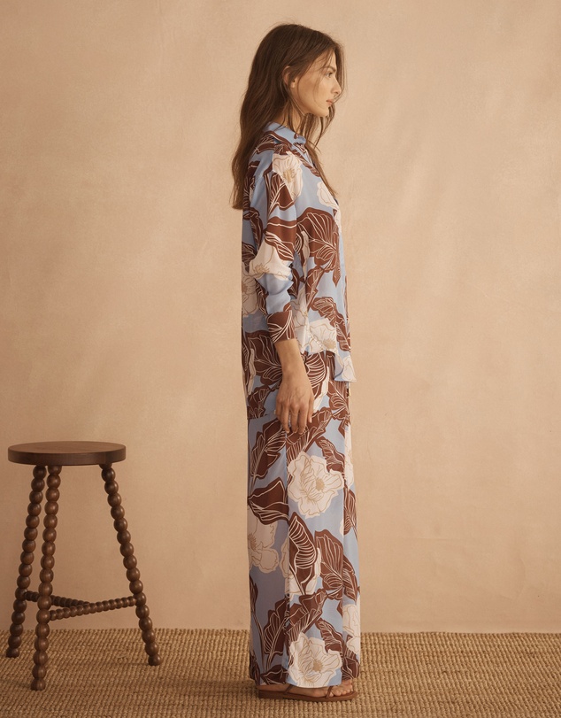 AUR OCEA - Silk Long Sleeve Shirt