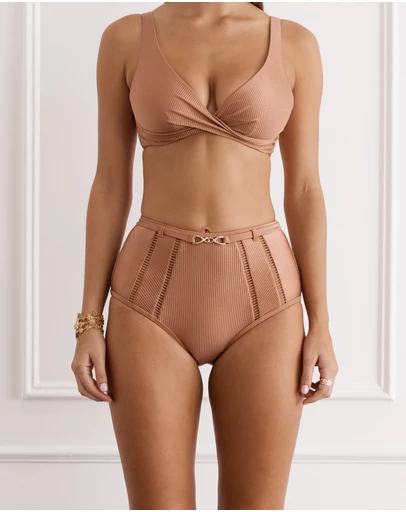 Aqua Blu Australia - Bronze Marilyn High Waist Pant