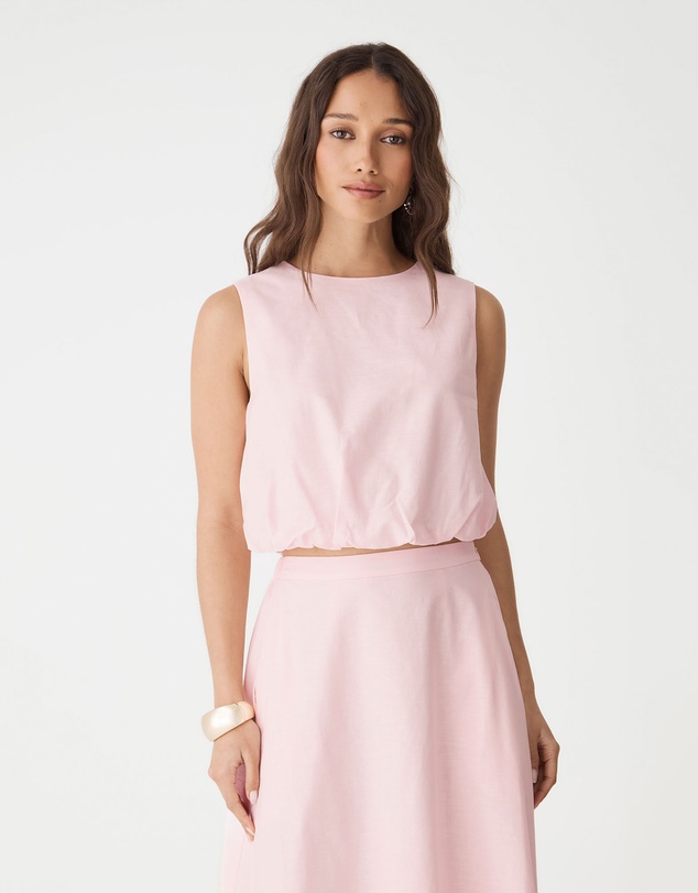Forcast - Kenya 2 Ruched Linen Top
