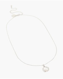 Lovisa - Waterproof Stainless Steel Freshwater Molten Hoop Pearl Centre Pendant Necklace