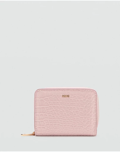 M.N.G - Small Wallet with Croc Effect