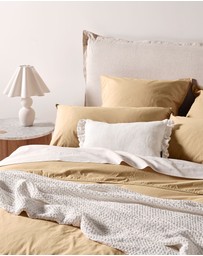 Aura Home - Evie Stonewash Organic Cotton Standard Pillowcase