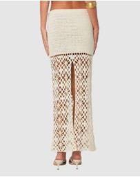 EDIKTED - Ida Back Slit Crochet Maxi Skirt