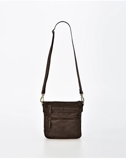 Cobb & Co - Mawson Washed Leather Multiple Pocket Crossbody
