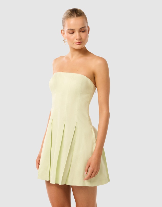 Forever New - Susie Strapless Pleated Linen Mini Dress