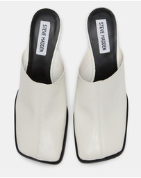 Steve Madden - Dempsey White Leather Heels