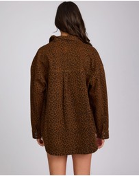 ONE TEASPOON - Longline Denim Jacket - Cheetah Print