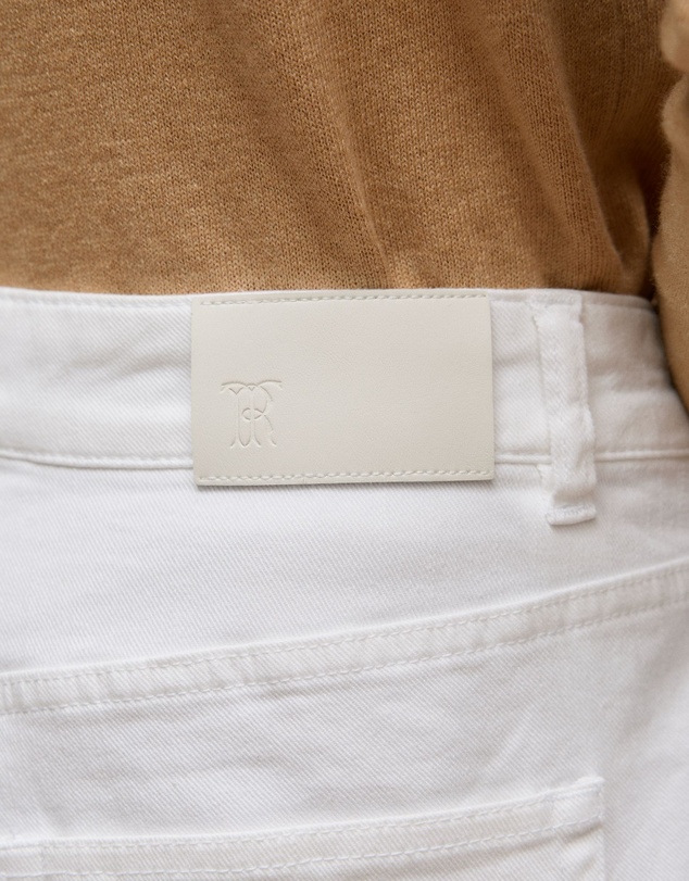 Trenery - Cotton Blend Boyfriend Jean in White