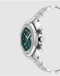 Philipp Plein - Plein Chrono Royal - Silver-Tone with 46mm Green Dial