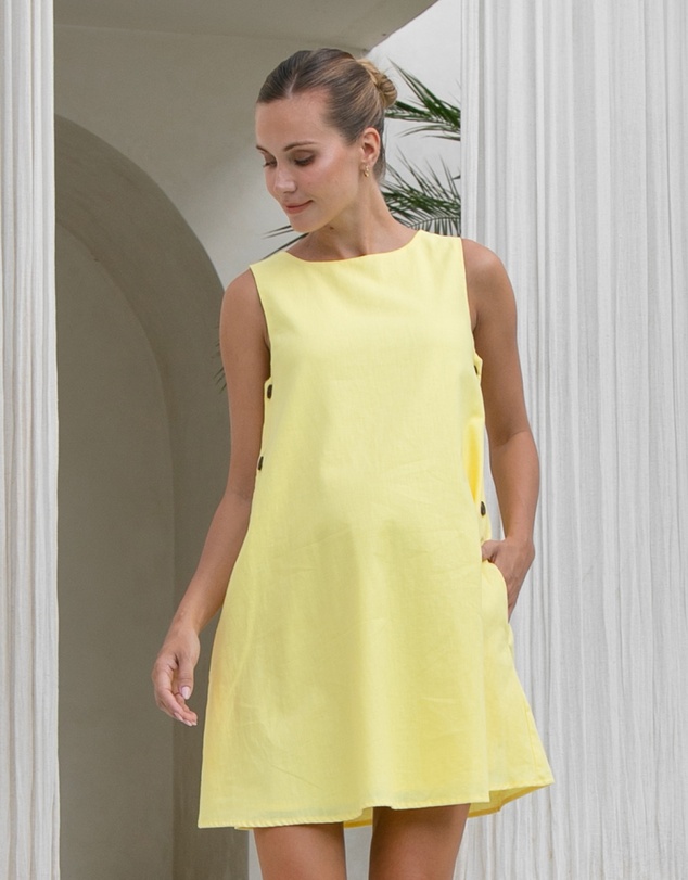 Soon Maternity - Maeve Linen Feeding Dress