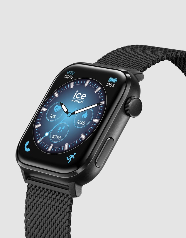 Ice-Watch - Ice smart 3.0 1.78 Amoled GPS Black Milanese Strap Watch