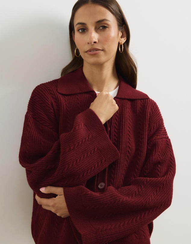 Atmos&Here - Nia Textured Knit Cardigan