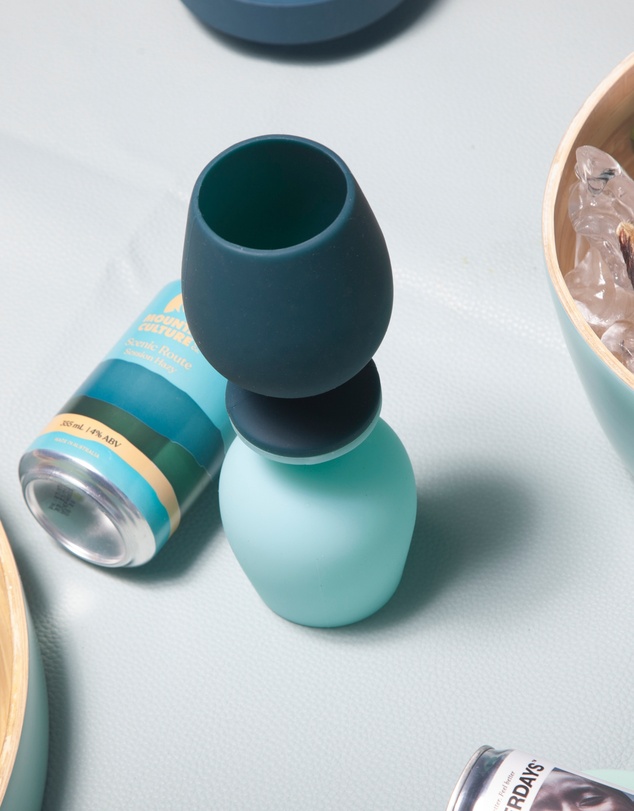 porter green - stemm | silicone unbreakable wine glasses
