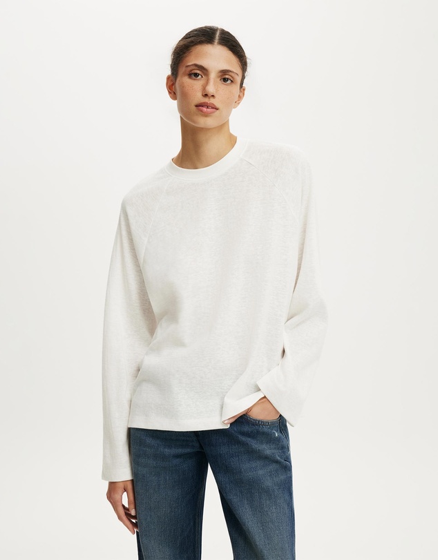 Cotton On - Boxy Raglan Long Sleeve Tee
