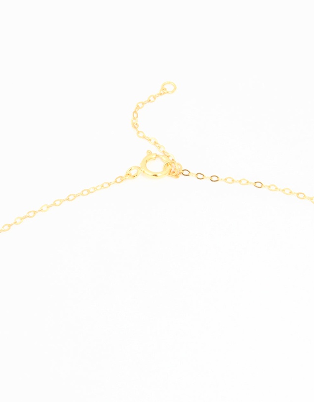 Lovisa - Gold Plated Sterling Silver Cubic Zirconia Horseshoe Necklace