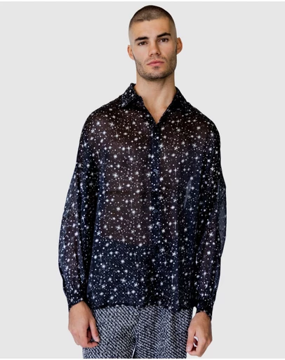 Justin Cassin - Starboy Star Sheer Shirt