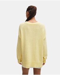 HUGO - Cotton Oversized Logo Sweater
