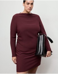 M.N.G - Boat-Neck Ruched Dress