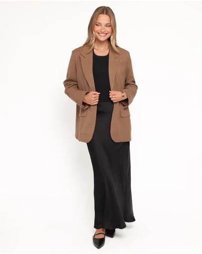 Petal & Pup - Tove Tie Back Blazer - Tan