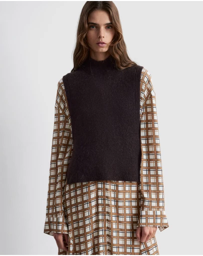 & Other Stories - Wool Bib Collar Top