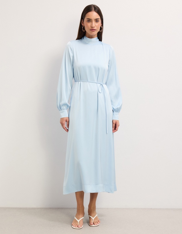 The Fated - Josephine Satin Midi Dress