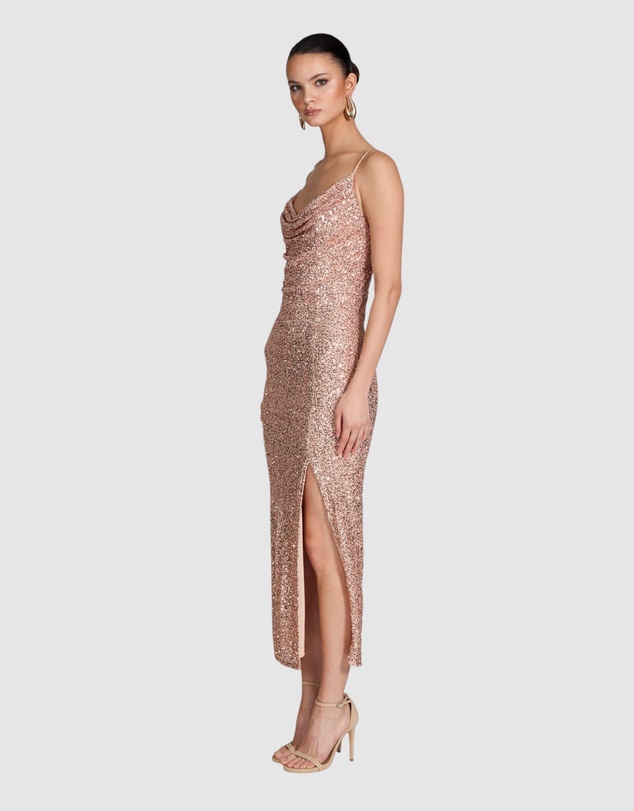 Romance by Honey and Beau - Gaia Cowl Neck Dress