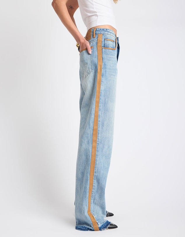 ONE TEASPOON - Rodeo Queen Icon High Waist Straight Leg Denim Jeans - Salty Dog