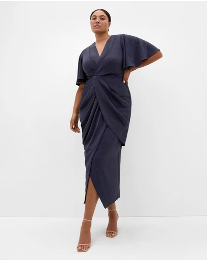 City Chic - Braelynn Drape Maxi Dress