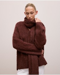 Trenery - Brushed Alpaca Scarf in Espresso