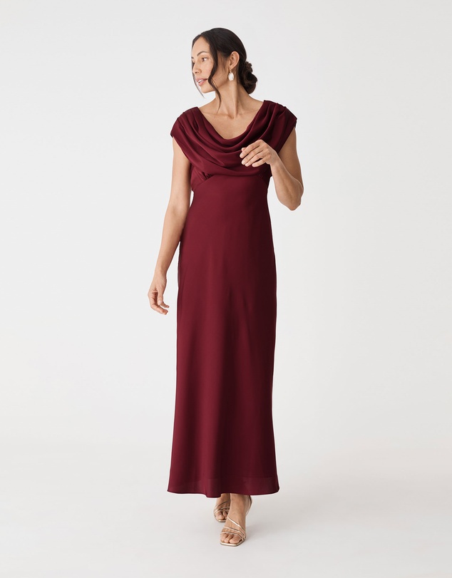 Forcast - Caroline Cowl Satin Dress