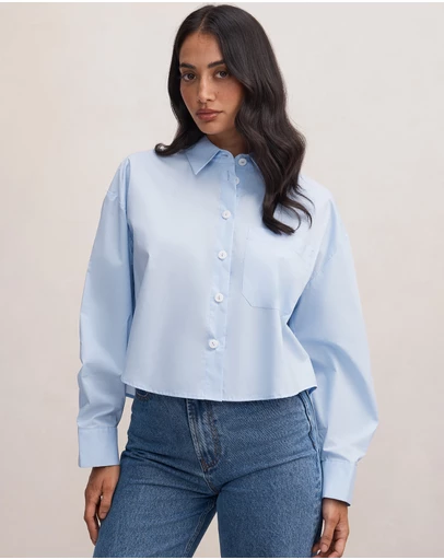 Forever New - Dom Cotton Cropped Shirt