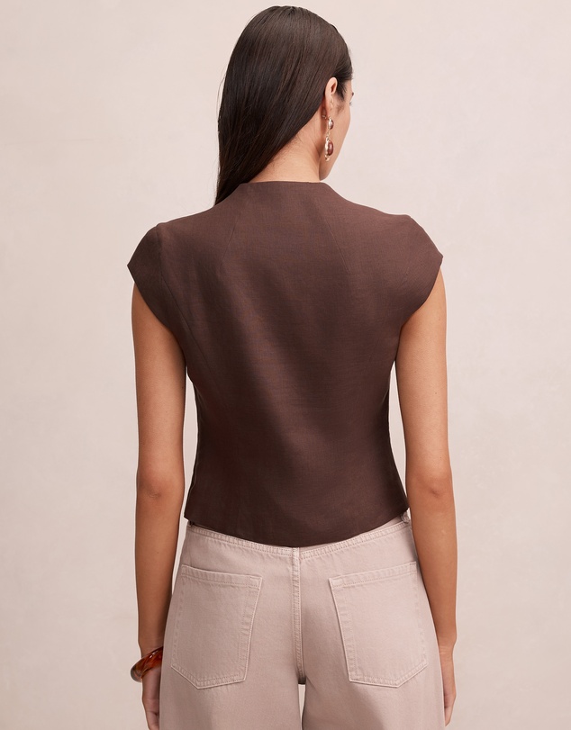 Forever New - Ayla Keyhole Linen Top