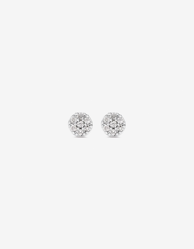 Michael Hill - Round Diamond Cluster Stud Earrings in 10kt White Gold