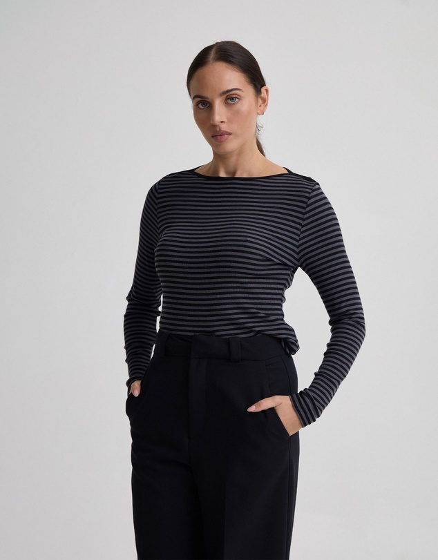 Oxford - Erin Striped Boatneck Knit