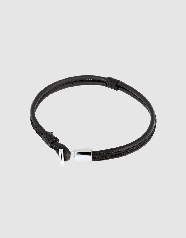 Kuzzoi - ICONIC EXCLUSIVE - Leather Cord Bracelet with Sterling Silver Hook