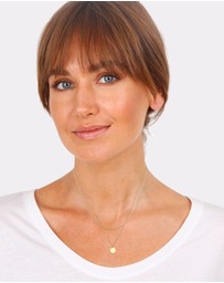 Elli Jewelry - Necklace Plate Pendant Layer Filigree in 925 Sterling Silver Gold Plated