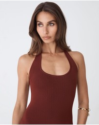 Forcast - Jolin Halter Neck Rib Dress