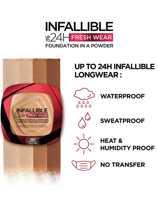 L’Oreal Paris - Infallible 24hr Longwear Lightweight Matte Foundation in a Powder - 130 True Beige
