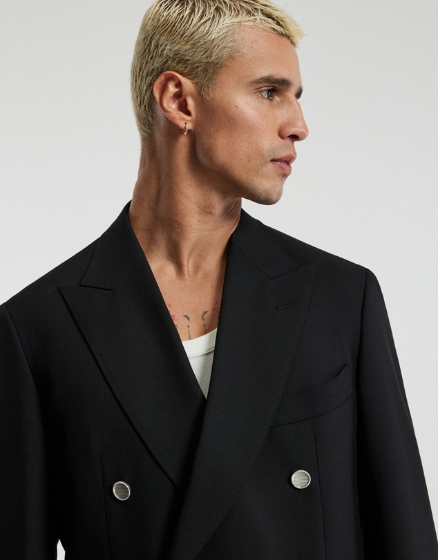 Calibre - Wool Double-Breasted Blazer Black