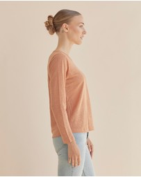 Amelius - Priya Long Sleeve Linen Jersey Top