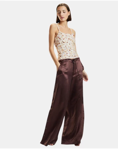 Cynthia Rowley - Wide Leg Snap Pants