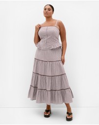 City Chic - Tessa Check Print Skirt