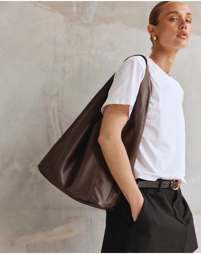 VESTIRSI - Scarlett 2.0 Dark Chocolate Leather Hobo