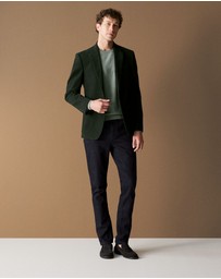 Trenery - Merino Crew in Moss Green